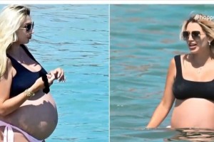 Πανέμορφη λίγο πριν γίνει μανούλα για δεύτερη φορά η Κωνσταντίνα Σπυροπούλου: Με μπικίνι στην παραλία η παρουσιάστρια πλησιάζοντας στη γέννα
