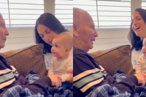 Κρυφή κάμερα δείχνει παππού με Αλτσχάιμερ να βλέπει το δισεγγονάκι του - Μετά από χρόνια συμβαίνει κάτι μαγικό!