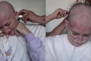 Ραγίζει καρδιές καρκινοπαθής μαμά που άφησε τα παιδιά της να ξυρίσουν το κεφάλι της - «Δεν έκλαψα σήμερα» (video)