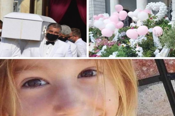 Καλαμάτα: Σπαραγμός και συγκίνηση στη κηδεία της μικρής Αναστασίας - Το λευκό φέρετρο και τα ροζ μπαλόνια
