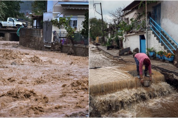 Στο ίδιο έργο θεατές Βολιώτες και Ευβοιώτες: Αμέτρητοι τόνοι νερού «σάρωσαν» δρόμους και σπίτια - Σε απόγνωση πολίτες, «φουσκώνει» ξανά ο Πηνειός (video)