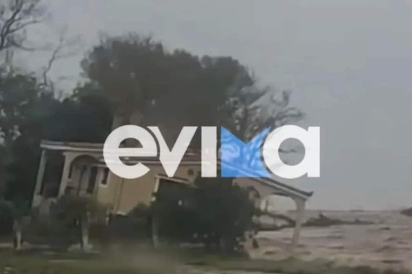 Εικόνες «θρίλερ» από την κακοκαιρία Elias: Ορμητικά νερά παρασύρουν ολόκληρο σπίτι στην Εύβοια (Video)