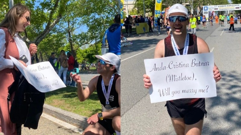 «Will you marry me?»: Αθλητής τερμάτισε στον Μαραθώνιο και έκανε πρόταση γάμου στην αγαπημένη του (Video)