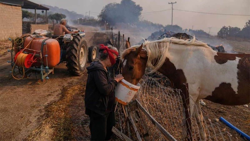 Η πύρινη λαίλαπα σε Λουτράκι και Δερβενοχώρια μέσα από τον φωτογραφικό φακό του Associated Press (photos)