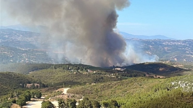 «Ξεδιπλώνεται» η φωτιά στη Σταμάτα: Εκκενώνονται Αμυγδαλέζα, Γαλήνη και Ροδόπολη